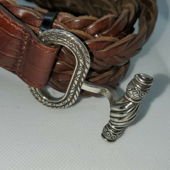 Vtg 1996 Stamped Double Braided Leather Belt Sz 34 - Picture 2 of 4